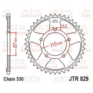 Rear sprocket JT JTR 829-45 45T, 530