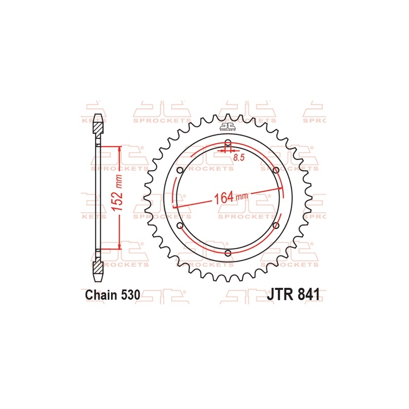 Rear sprocket JT 42T, 530