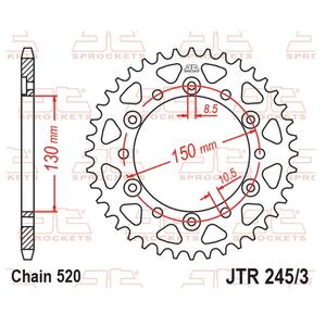 Rear sprocket JT JTR 245/3-42 42T, 520