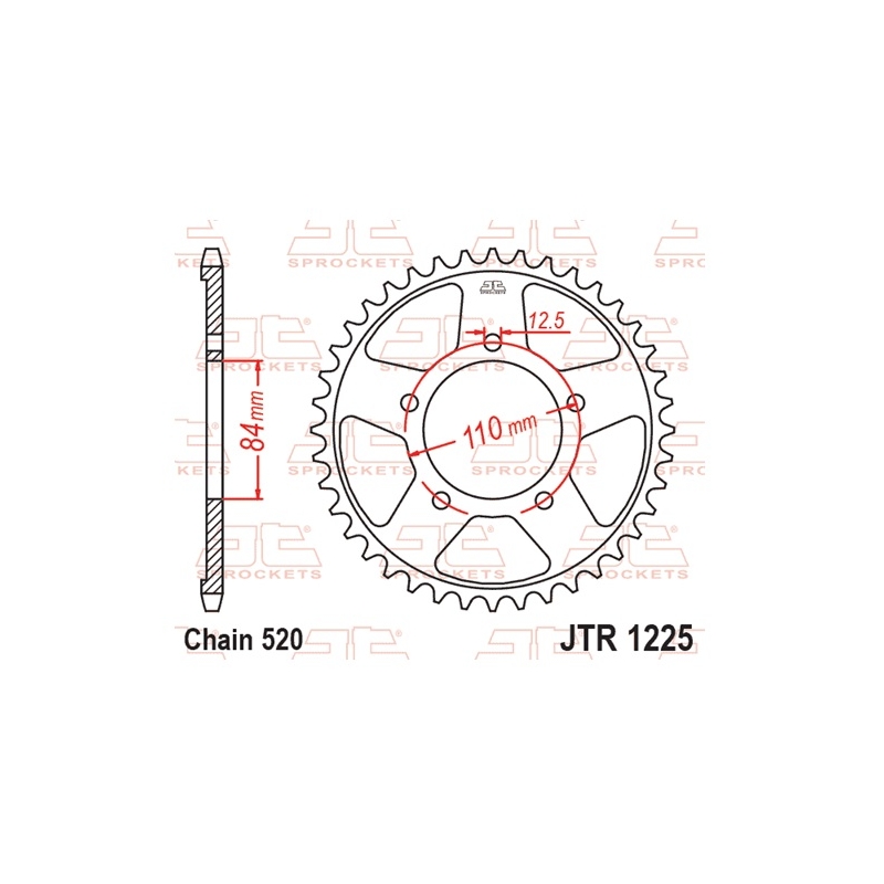 Rear sprocket JT 40T, 520