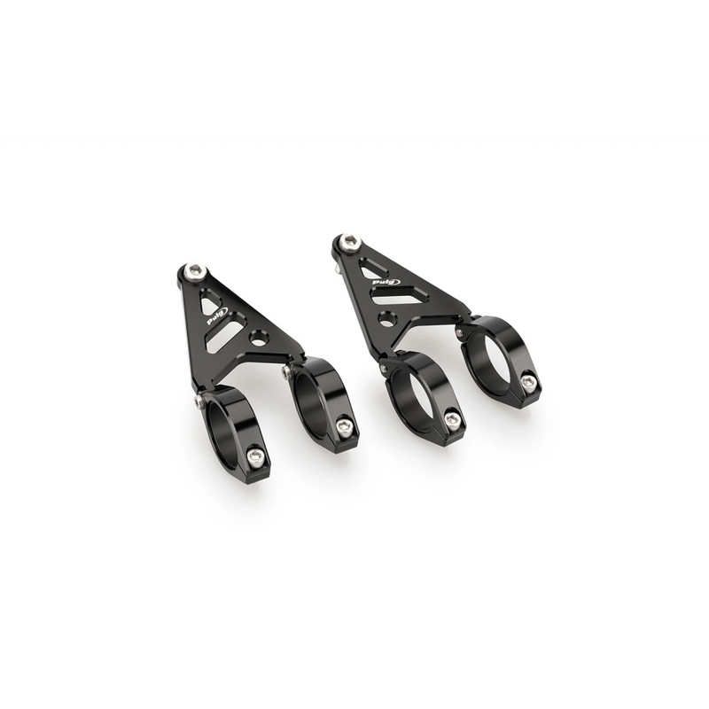 Clamp set PUIG LUMEN LED d 35-37cm + suport for headlights black