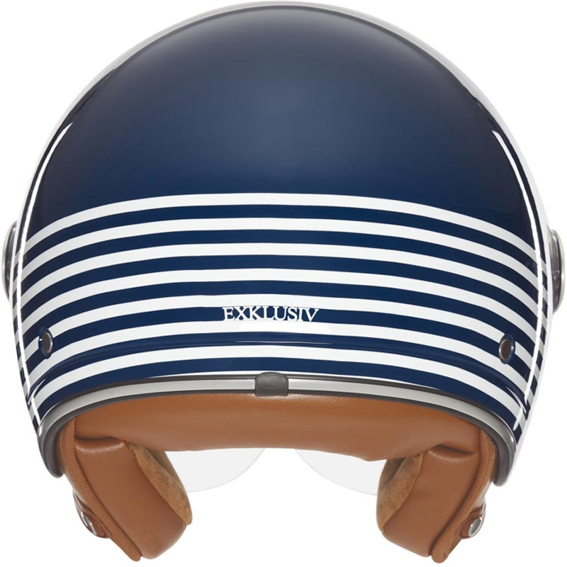 Kask motocyklowy otwarty NOX Exklusiv Smart 2 Marina niebiesko-biały