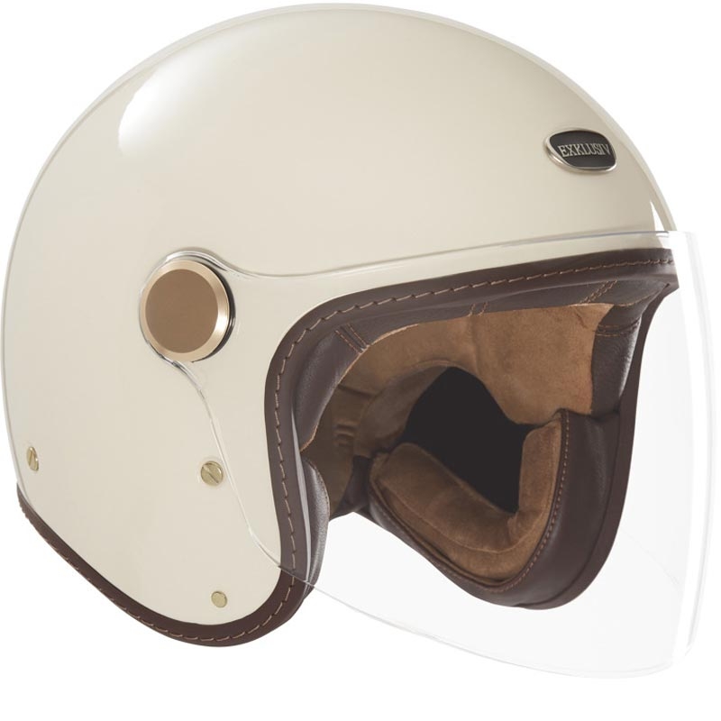 Kask motocyklowy otwarty NOX Exklusiv Kulte 2 w kolorze beżowym