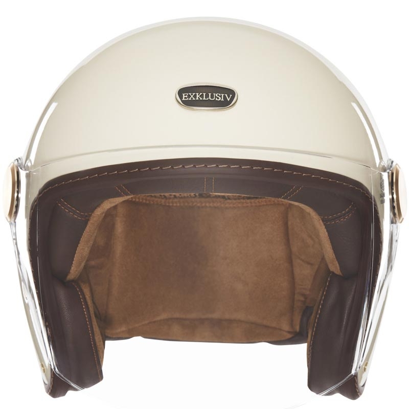 Kask motocyklowy otwarty NOX Exklusiv Kulte 2 w kolorze beżowym