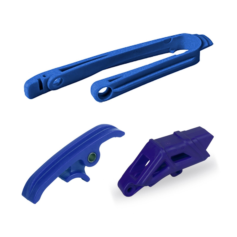 Kit chain guide & chain slider & chain sliding piece POLISPORT Blue