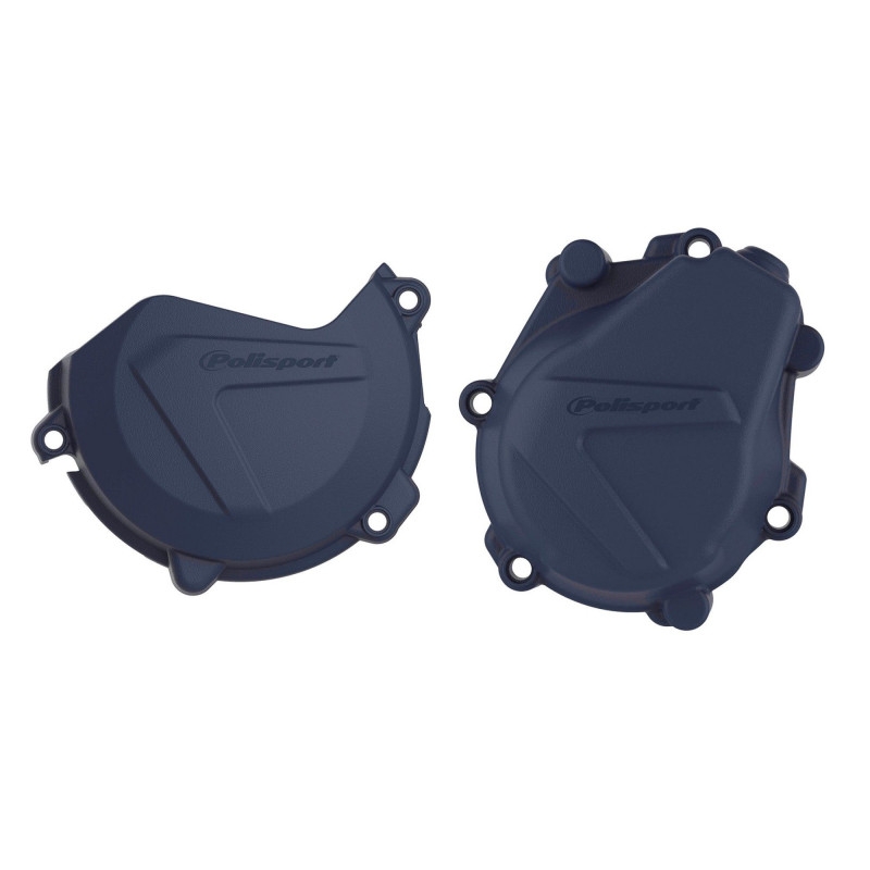 Clutch and ignition cover protector kit POLISPORT White