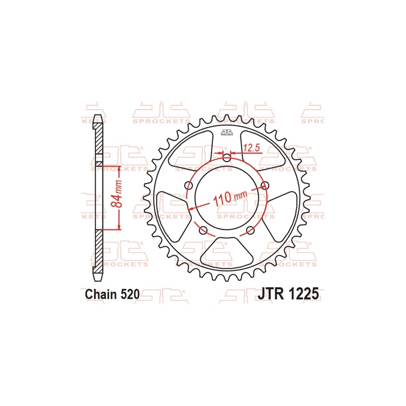 Rear sprocket JT 41T, 520