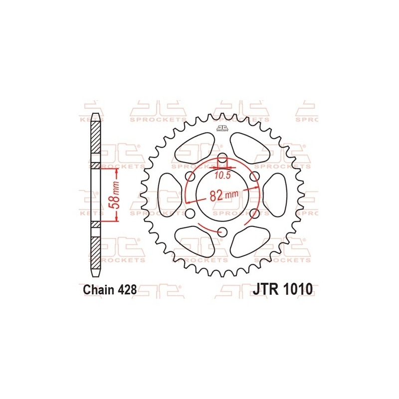 Rear sprocket JT 43T, 428