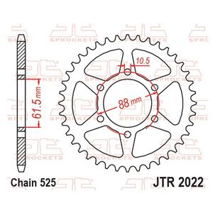 Rear sprocket JT JTR 2022-38 38T, 525