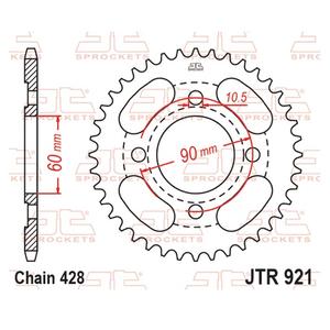 Rear sprocket JT JTR 921-41 41T, 428
