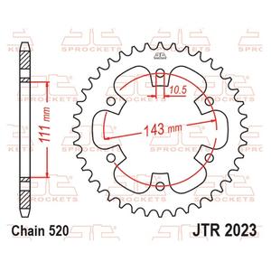 Rear sprocket JT JTR 2023-42 42T, 520