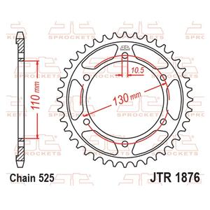 Rear sprocket JT JTR 1876-50 50T, 525