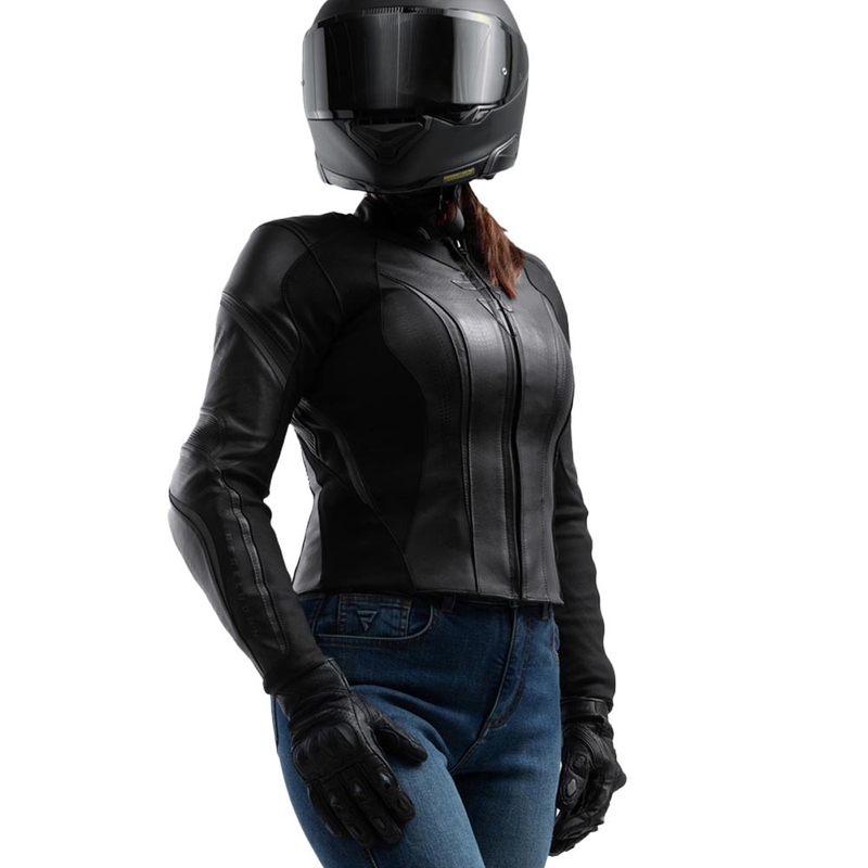 Kurtka motocyklowa skórzana damska Rebelhorn Diva ST czarna
