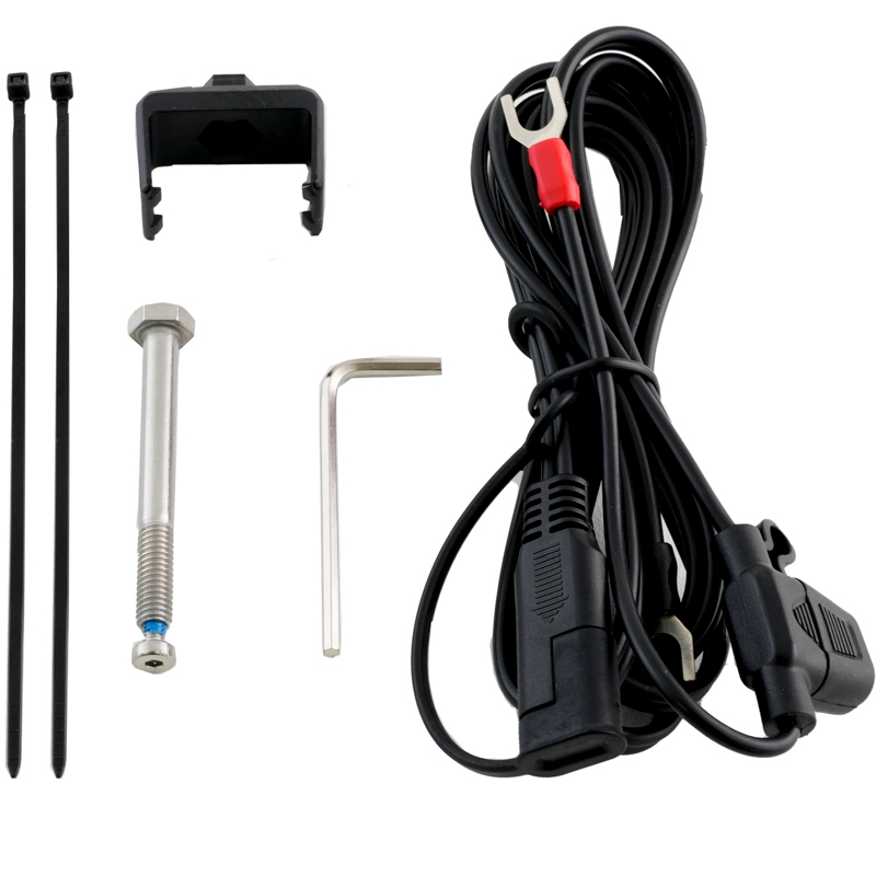 Uchwyt antywibracyjny MotoZem Claw PRO z ładowarką bezprzewodową i gniazdem USB-C czarny