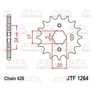 Front sprocket JT JTF 1264-15 15T, 428