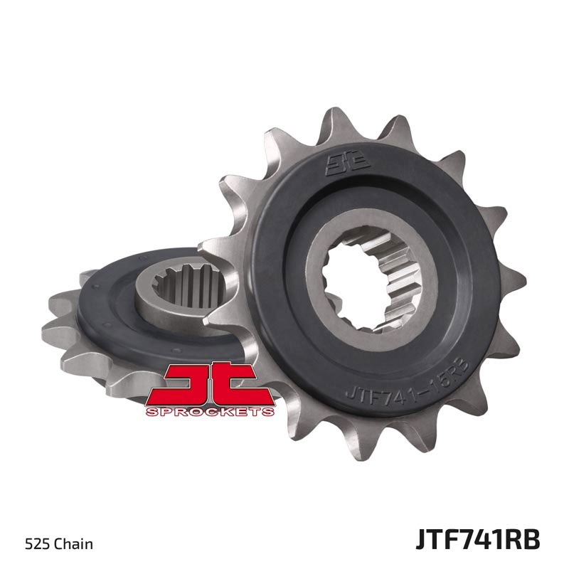 Front sprocket JT 15T, 525 rubber cushioned