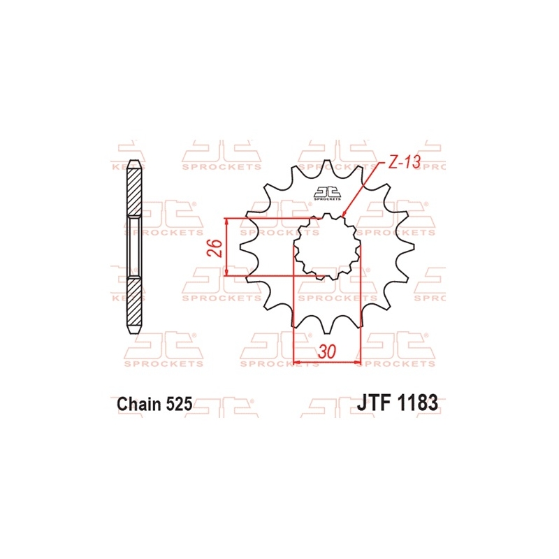 Front sprocket JT 18T, 525