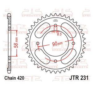 Rear sprocket JT JTR 231-36 36T
