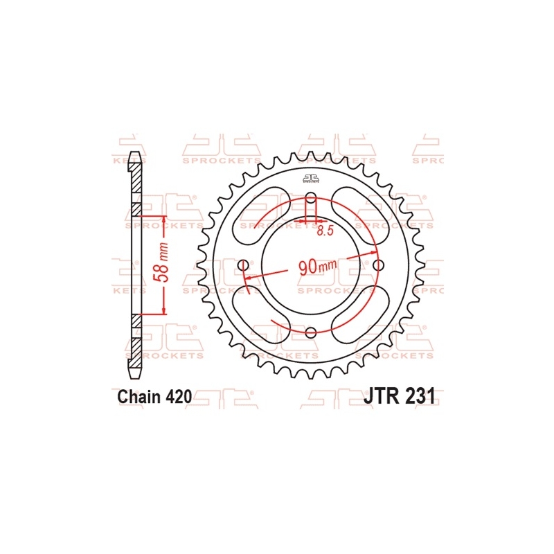 Rear sprocket JT 36T