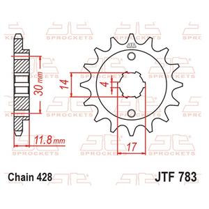 Front sprocket JT JTF 783-14 14T, 428