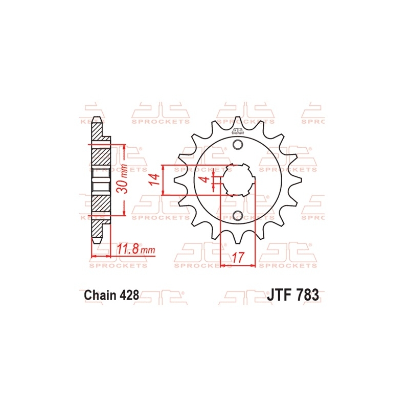 Front sprocket JT 14T, 428