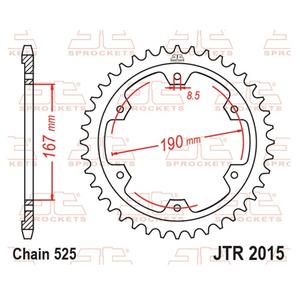 Rear sprocket JT JTR 2015-50 50T, 525
