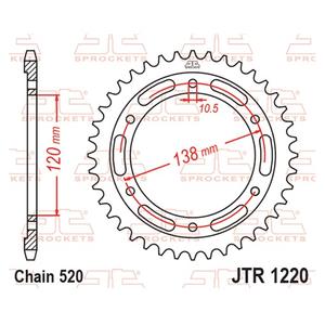 Rear sprocket JT JTR 1220-36 36T, 520 wyprzedaż