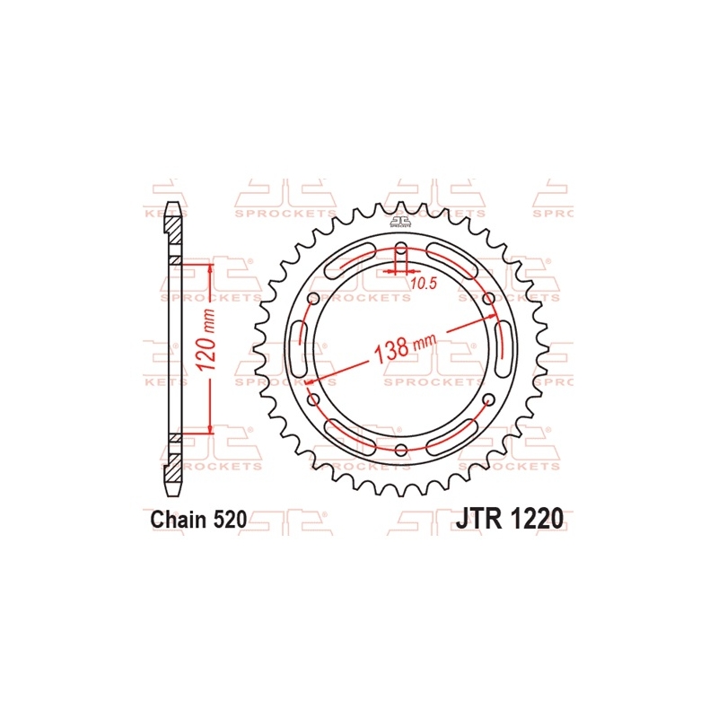 Rear sprocket JT 36T, 520 wyprzedaż