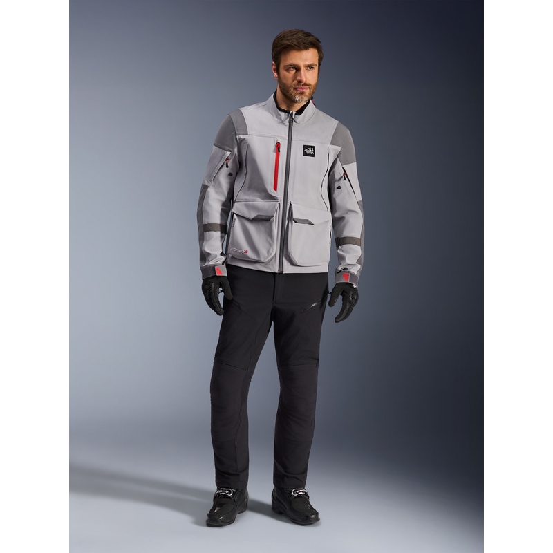 Kurtka motocyklowa Alpinestars Maxdura Drystar XF jasnoszara-ciemnoszara