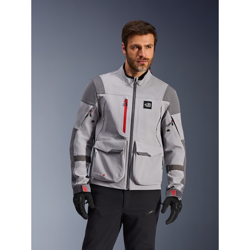 Kurtka motocyklowa Alpinestars Maxdura Drystar XF jasnoszara-ciemnoszara
