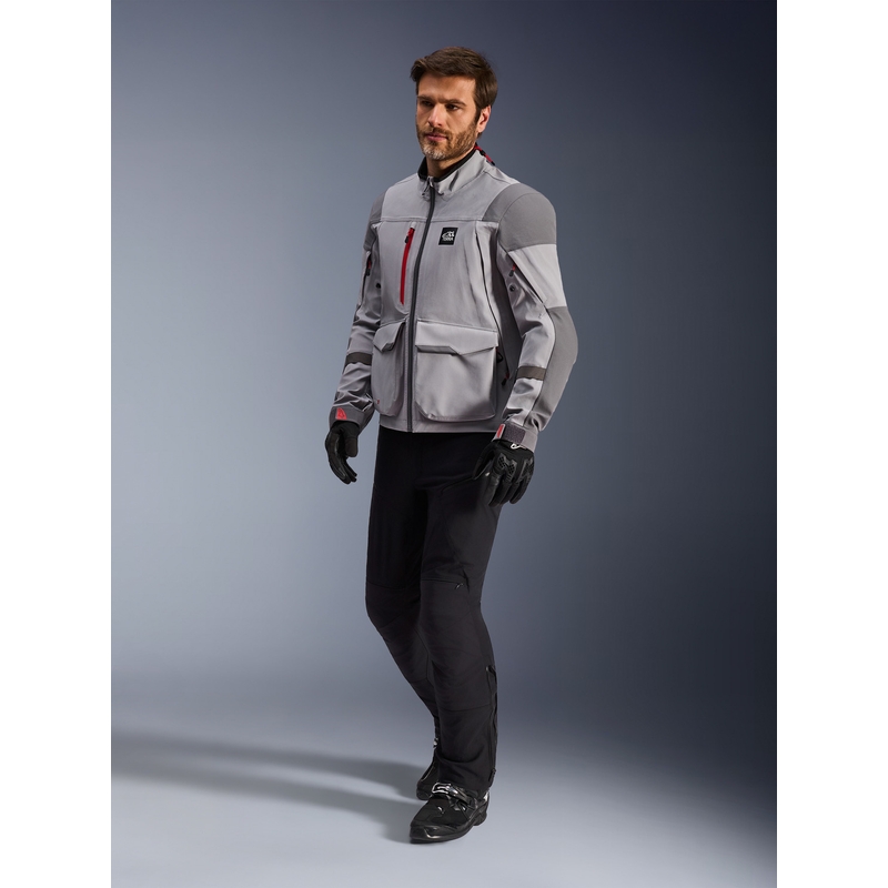 Kurtka motocyklowa Alpinestars Maxdura Drystar XF jasnoszara-ciemnoszara