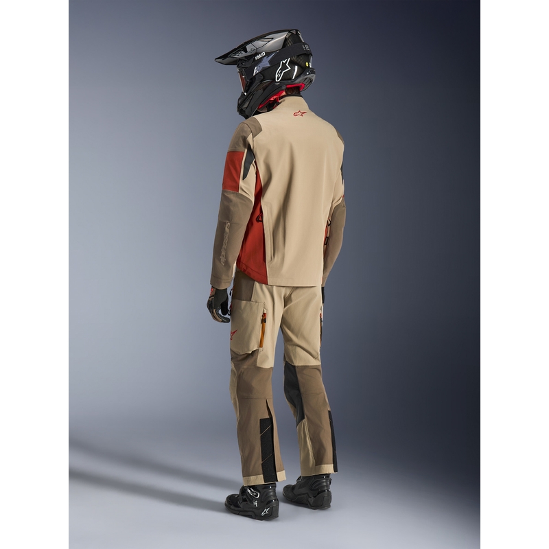 Kurtka motocyklowa Alpinestars Maxdura Drystar XF brązowo-pomarańczowa