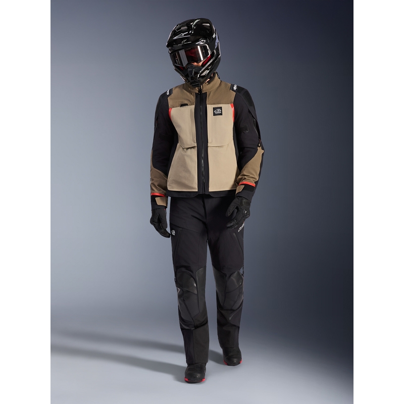 Kurtka motocyklowa Alpinestars Andes PRO Drystar XF brązowo-czarno-pomarańczowa