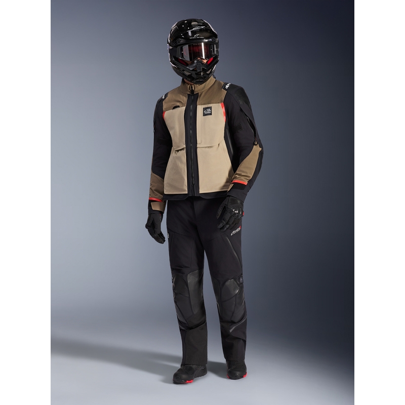 Kurtka motocyklowa Alpinestars Andes PRO Drystar XF brązowo-czarno-pomarańczowa