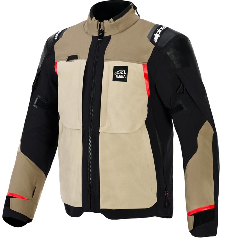 Kurtka motocyklowa Alpinestars Andes PRO Drystar XF brązowo-czarno-pomarańczowa