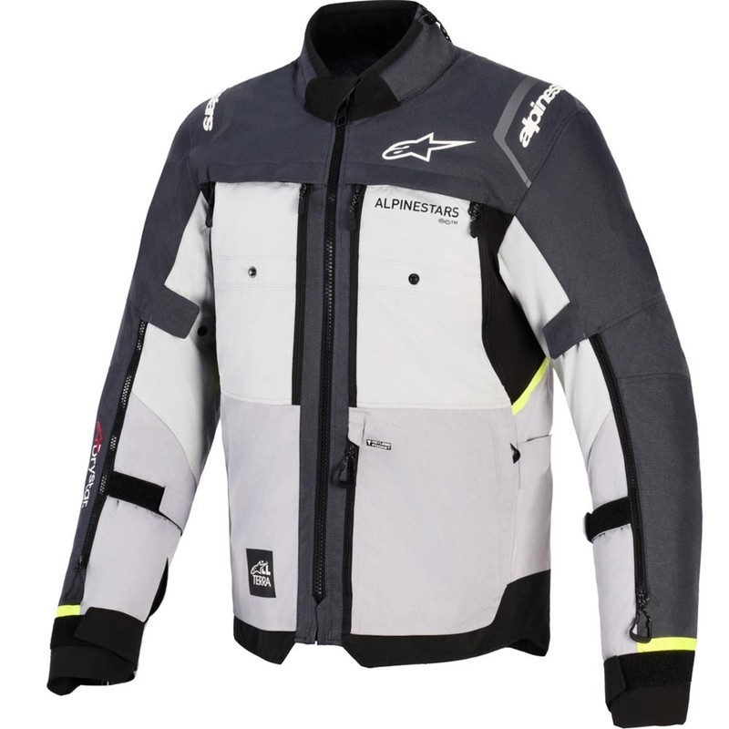 Kurtka motocyklowa Alpinestars Cusco Drystar jasnoszara-jasnoniebieska-ciemnoniebieska