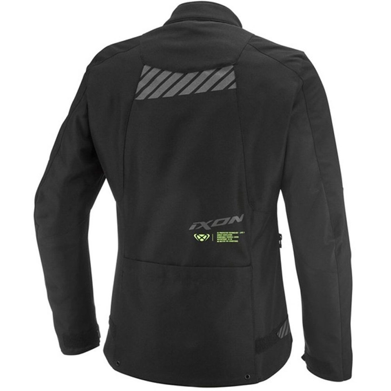 Kurtka motocyklowa damska IXON Tyr czarno-fluo-żółta