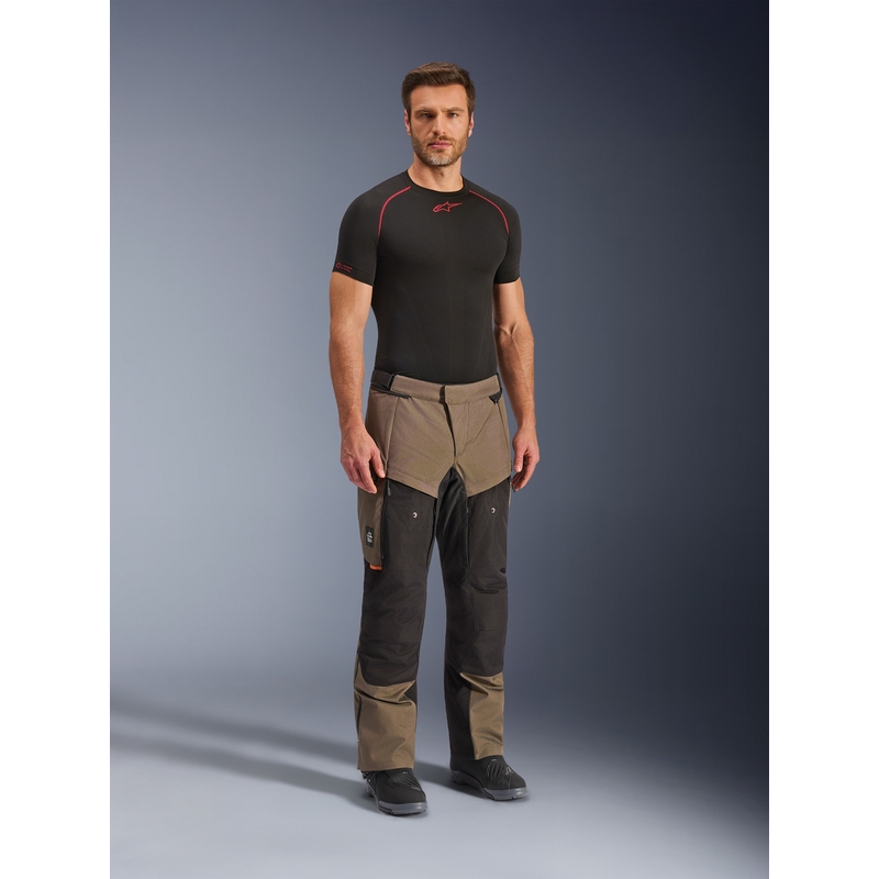 Spodnie motocyklowe Alpinestars Cusco Drystar brązowo-czarne