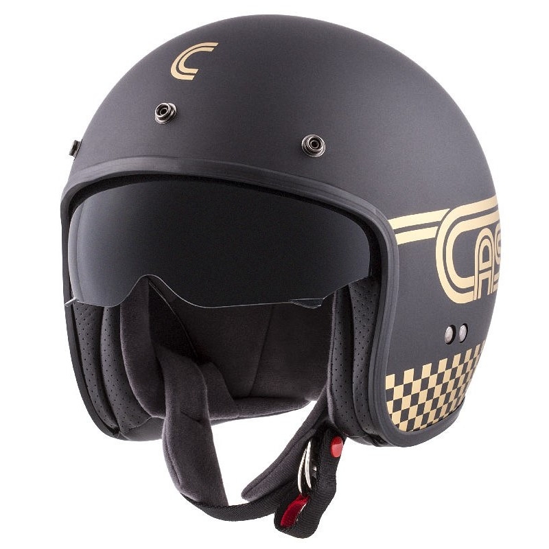 Otwarty kask motocyklowy Cassida Oxygen Rondo czarno-złoty