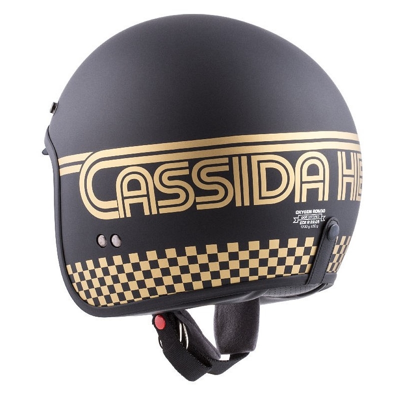 Otwarty kask motocyklowy Cassida Oxygen Rondo czarno-złoty