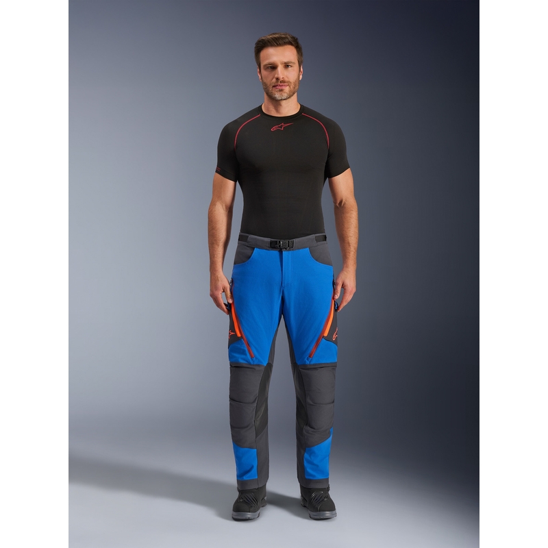 Spodnie motocyklowe Alpinestars Maxdura Dual niebiesko-ciemnoszaro-pomarańczowe