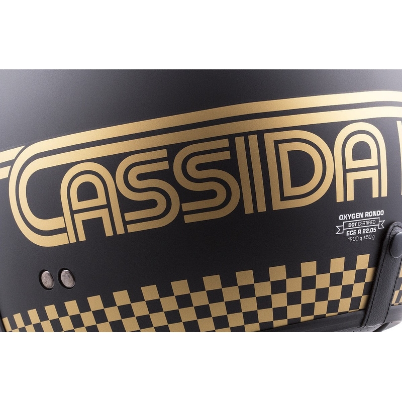 Otwarty kask motocyklowy Cassida Oxygen Rondo czarno-złoty
