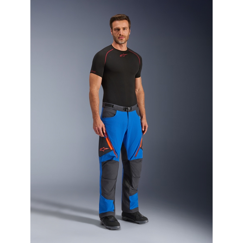 Spodnie motocyklowe Alpinestars Maxdura Dual niebiesko-ciemnoszaro-pomarańczowe