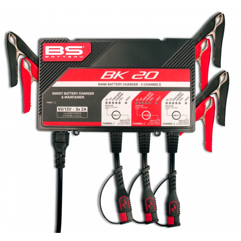 3 channels bank BS-BATTERY (suitable also for Lithium) 12V 2A