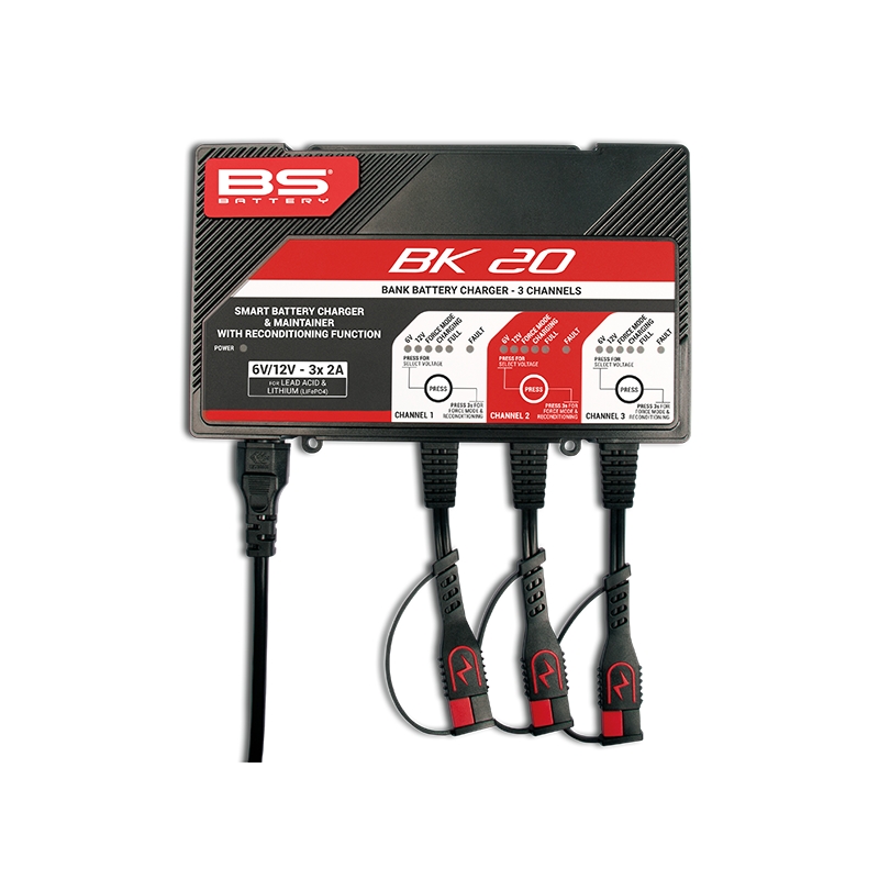 3 channels bank BS-BATTERY (suitable also for Lithium) 12V 2A