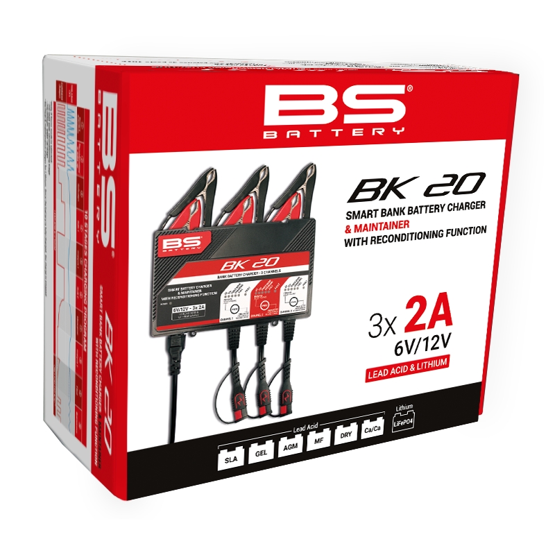 3 channels bank BS-BATTERY (suitable also for Lithium) 12V 2A