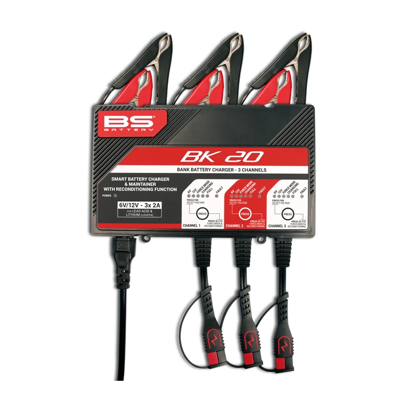 3 channels bank BS-BATTERY (suitable also for Lithium) 12V 2A