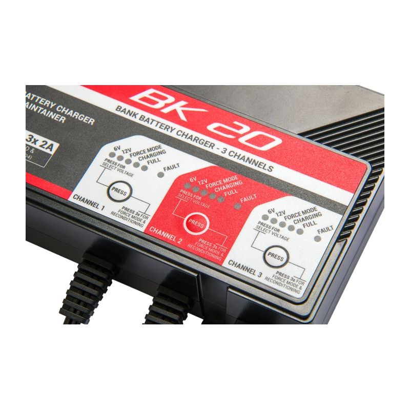 3 channels bank BS-BATTERY (suitable also for Lithium) 12V 2A