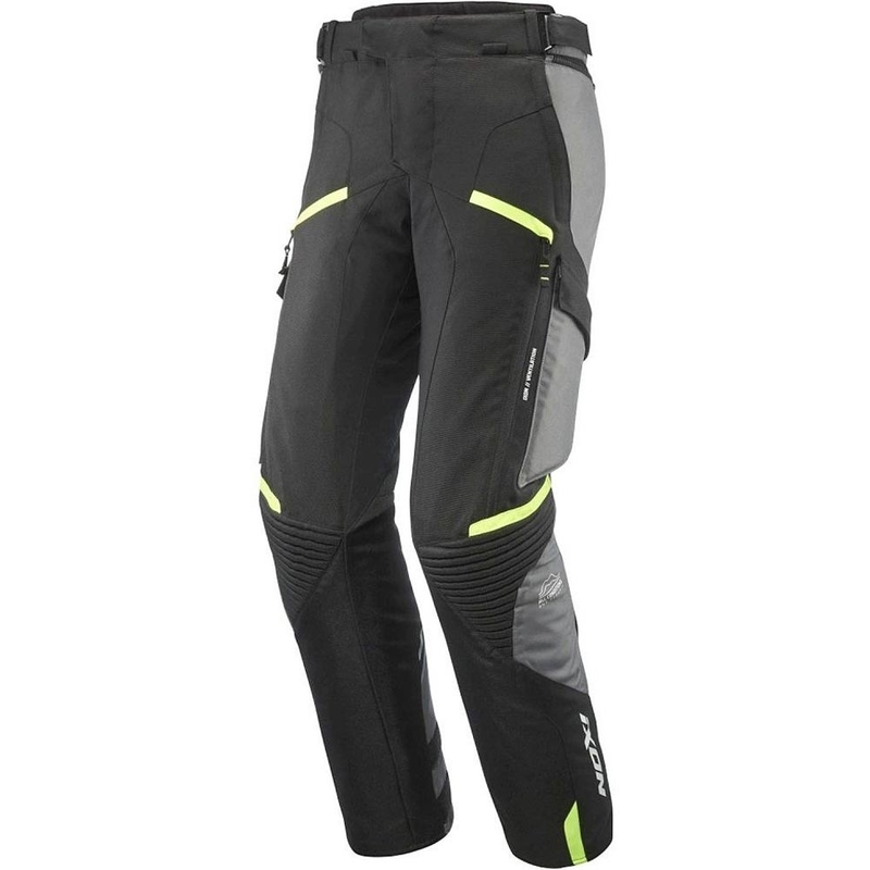 Spodnie motocyklowe IXON Midgard PT czarno-szaro-fluo-żółte