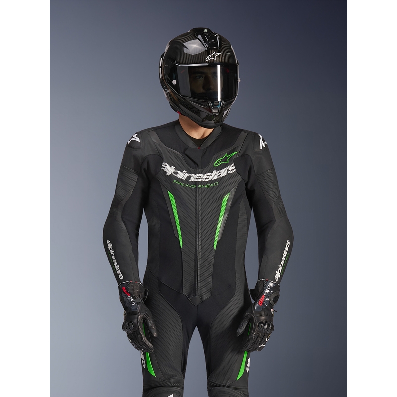 Jednoczęściowy kombinezon motocyklowy Alpinestars GP FORCE V2 czarno-zielony